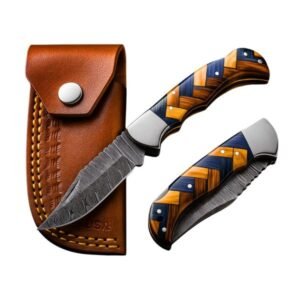 Damascus Blade Pocket Knife