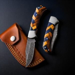 Damascus Blade Pocket Knife